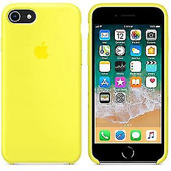 Universal Étui en silicone à pomme jaune flashy pour iPhone 7 et 8