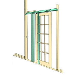 Monstershop T-Mech Kit de Porte Simple Rail avec Système Coulissante