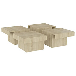 Avis vidaXL Table basse chêne sonoma 90x90x28 cm bois d'ingénierie