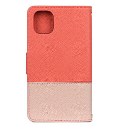 Avis Wewoo Coque Étui en cuir à rabat de couleur épissure pour iPhone 11 Pro avec support cadre photo emplacements cartes et portefeuille rose rouge