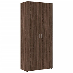 vidaXL Buffet haut chêne marron 80x42,5x185 cm bois d'ingénierie