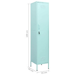 vidaXL Armoire à casiers Vert menthe 35x46x180 cm Acier pas cher