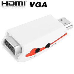 Wewoo Adaptateur pour l'alimentation et l'audio HDMI / VGA Full HD 1080p