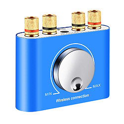 Universal Amplificateur Bluetooth 4.2 Amplificateur audio numérique Hi-Fi Stéréo 2.0 Canal Mini Amplificateur audio numérique de bureau pour bureaux intérieurs | Haut-parleurs portables (bleu)