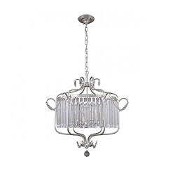 Luminaire Center Suspension en cristal Rinaldo Champagne argent Diametre 66 Cm