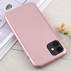 Wewoo Coque Rigide Pour iPhone 11 avec de protection en verre trempé or rose