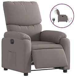 vidaXL Fauteuil inclinable électrique Taupe Tissu