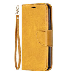 Wewoo Coque Étui en cuir PU avec une texture horizontale de mouton rétro pour iPhone 11 Pro support et emplacements cartes et portefeuille et lanière Jaune