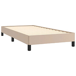 Avis vidaXL Cadre de lit sans matelas cappuccino 90x190 cm similicuir