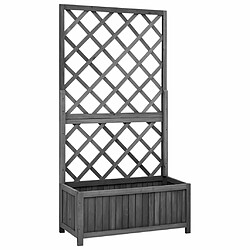 Maison Chic Jardinière,Bac à fleurs - pot de fleur à treillis jardin Noir 70x30x135 cm Bois de sapin -GKD50368