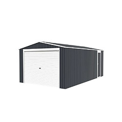 Acheter Vente-Unique Garage en acier galvanisé avec porte enroulante gris OCTOU - 19,5 m²