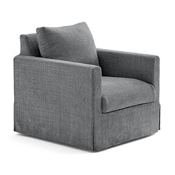 Lisa Design Serena - fauteuil déhoussable en velours texturé