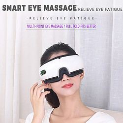 Universal Soins pour les yeux Bluetooth Masseur pour les yeux Vibration Spa Musique Air pliable Pression Chauffage Appareil Massage pour la fatigue des yeux | Appareil de beauté pour usage domestique (blanc) pas cher