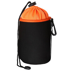 Wewoo Housse Coque Appareil photo reflex Sac pour lentille Micro-sac unique Sacoche intérieure biliaire Etui de protection étanche avec épaississement du veloursDiamètre 10 cmHauteur 14 cm Orange