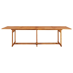 vidaXL Table à dîner de jardin 280x90x75 cm Bois d'acacia massif