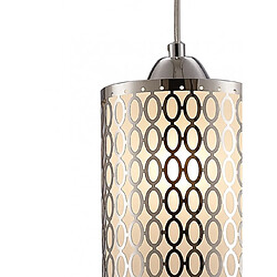 Luminaire Center Suspension design Charon Chrome poli 1 ampoule 34cm pas cher