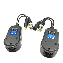 Wewoo Balun vidéo 2 PCS Anpwoo 230PV épissable 2 en 1 puissance + HD-CVI / AHD / TVI Transmetteur passif torsadé