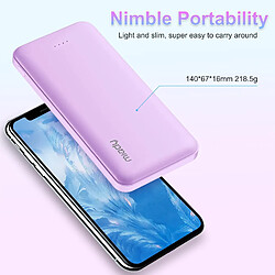 SANAG Lot De 2 Chargeurs Portables 10 000 Mah, Double Usb 2,4 A Avec Entrée/Sortie De Type C, Compatible Avec Iphone, Samsung, Huawei, Ipad, Et Plus Encore (Vert Lac Et Violet Lilas) pas cher