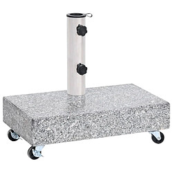 vidaXL Socle de parasol Gris clair 45x25x8,3 cm Granite 