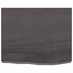 Maison Chic Étagère murale flottante,Etagère de rangement marron foncé bois chêne massif traité -MN44286