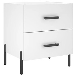 Acheter vidaXL Tables de chevet 2 pcs blanc 40x35x47,5 cm bois d’ingénierie