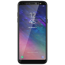 Avizar Film Samsung Galaxy A6 Protection Ecran Verre Trempé contour Noir