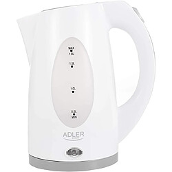 Adler bouilloire électrique de 1,8L 2000W gris blanc