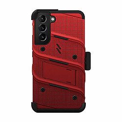 ZIZO Bolt Bundle Coque pour Galaxy S22 Plus avec Film Protecteur d'écran et dragonne Rouge