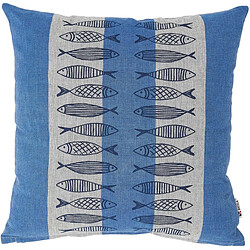 BATELA Coussin en coton Sea 45 x 45 cm Poissons.