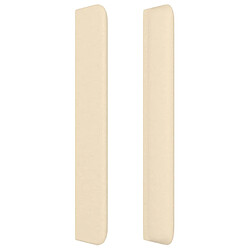 Acheter Maison Chic Tête de lit moderne avec oreilles pour chambre - Décoration de lit Crème 103x16x118/128 cm Tissu -MN61464