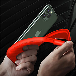 Avizar Coque iPhone 11 Pro Max Protection Finition striée Cache caméra coulissant rouge pas cher