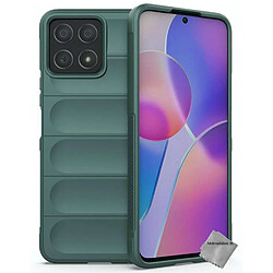 Htdmobiles Coque pour Huawei Honor X8 - housse etui silicone gel fine + verre trempe - VERT