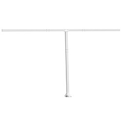 vidaXL Jeu de poteaux d'auvent blanc 450x245 cm fer