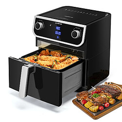 Aigostar Joy - Friteuse à air capacité XXL de 8L et 11 fonctions. 0% BPA, 1700W, grande fenêtre, écran tactile, double panier