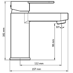 SCHÜTTE Mitigeur de lavabo ELEPHANT cuivre mat pas cher