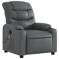 Avis Maison Chic Fauteuil Relax pour salon, Fauteuil de massage inclinable électrique gris similicuir -GKD30210