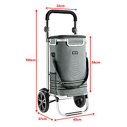 Acheter Chariot de courses Namborn pliable gris foncé [en.casa]