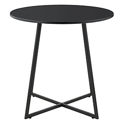 Table de Salle à Manger Vaggeryd 78 x 80 cm Noir [en.casa] pas cher