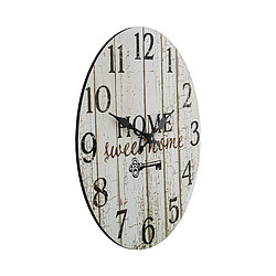 Horloge Murale Alexandra House Living Blanc Bois 34 x 34 x 4 cm