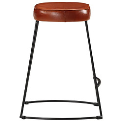 Avis vidaXL Tabourets de bar lot de 2 marron foncé 40x29,5x53 cm