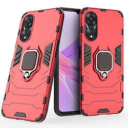 Htdmobiles Coque pour Oppo A58 5G / A78 5G - housse etui rigide anti choc + verre trempe - ROUGE