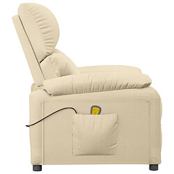 Acheter vidaXL Fauteuil de massage Crème Tissu