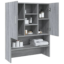 Acheter Maison Chic Meuble rangement de salle de bain | Meuble pour machine à laver | Armoire murale de bain Sonoma gris 70,5x25,5x90 cm -GKD80331