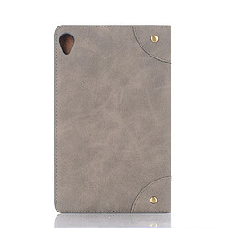 Avis Wewoo Housse Coque Étui en cuir avec rabat horizontal de style livre rétro fentes pour cartes et porte-cartes Huawei MediaPad M6 8.4 2019 Gris