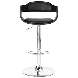 vidaXL Tabouret de bar Noir Similicuir