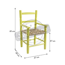 Aubry Gaspard Fauteuil enfant en bois de hêtre Anis.