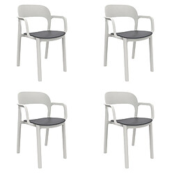 Set 4 Fauteuil Ona Assise Colorée - RESOL