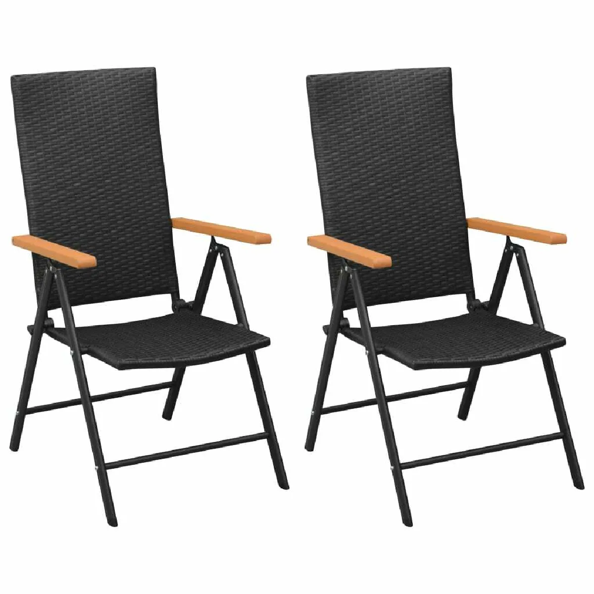 Avis Salle à manger de jardin 3 pcs,Table et chaise à dîner Noir et marron -MN91891