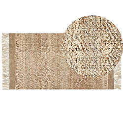 Beliani Tapis en jute beige 80 x 150 cm ABANA