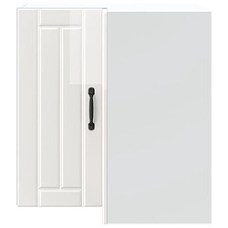 Avis vidaXL Armoire murale d'angle de cuisine Lucca blanc brillant